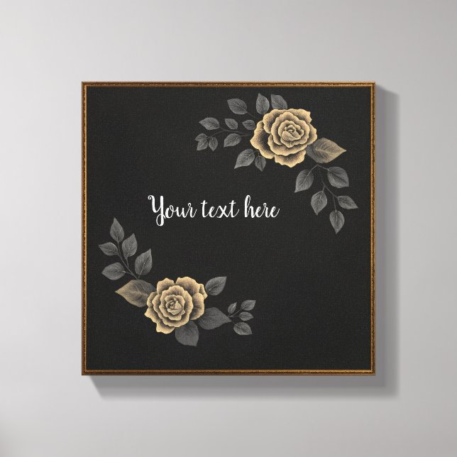 Arte de pared de lujo personalizado - Marco de oro (Anverso)