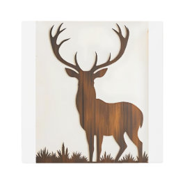 arte de pared de madera de ciervo