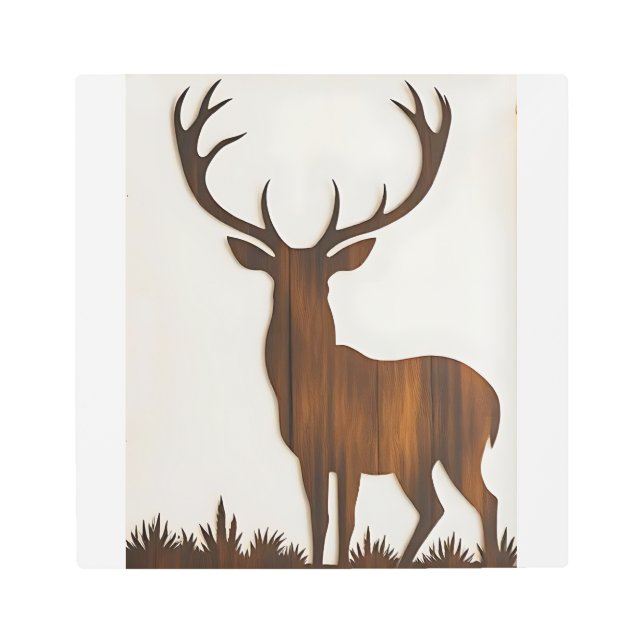 arte de pared de madera de ciervo (Anverso)