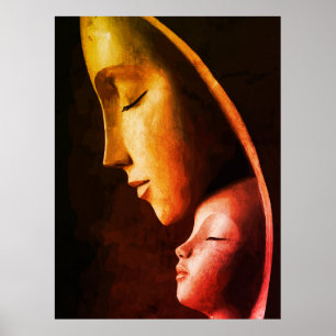 Arte de Pared de Madre e Hijo