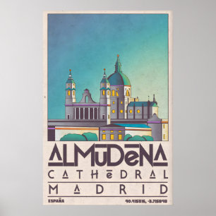 Arte de pared de Madrid Silueta de la Catedral de 