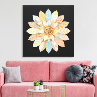 Arte de pared de mandala colorido | Espiritual boh