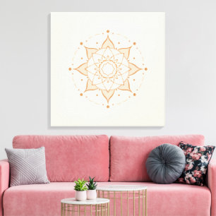 Arte de pared de mandala simple S Geometría mini