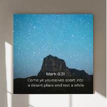 Arte de pared de Marcos 6:31 KJV – Póster de Escri