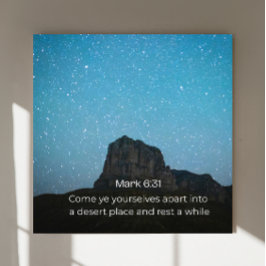 Arte de pared de Marcos 6:31 KJV – Póster de Escri