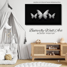 Arte de pared de mariposa Póster brillante