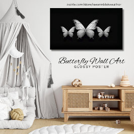 Arte de pared de mariposa Póster brillante