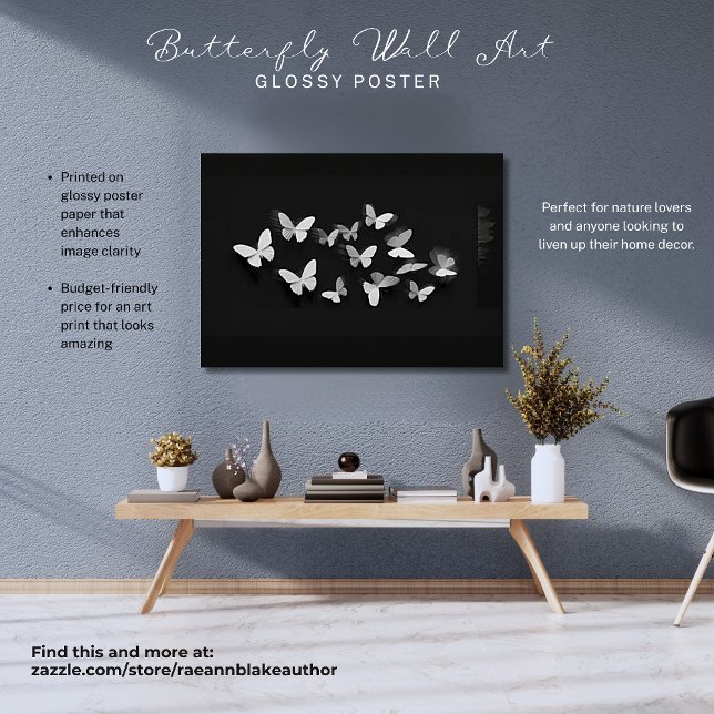 Arte de pared de mariposa Póster brillante (Subido por el creador)
