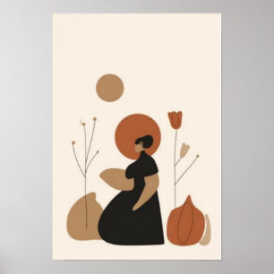 Arte de pared de Maternidad Minimalista Embarazo