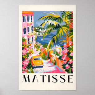 Arte de pared de Matisse, decoración playera rosa,