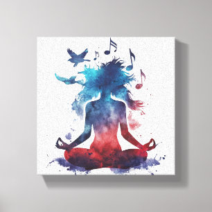 Arte de Pared de Meditación Yoga - Poses de Yoga Z