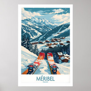 Arte de pared de Meribel Impresión de esquí - Fran