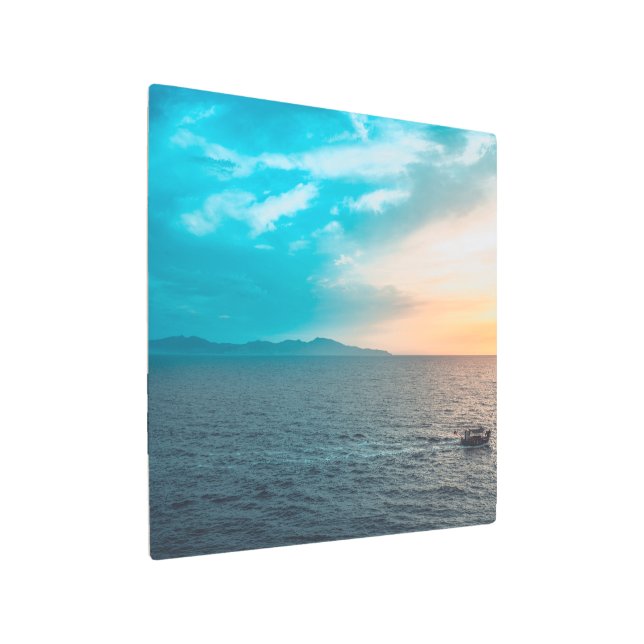 Arte de pared de metal con foto personalizada (Angulado)