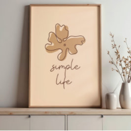 Arte de pared de minimalismo de vida sencilla