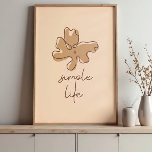 Arte de pared de minimalismo de vida sencilla