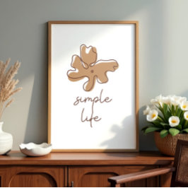 Arte de pared de minimalismo de vida sencilla