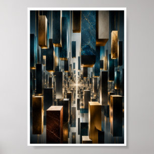 Arte de pared de monólito flotante infinito