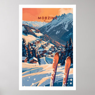 Arte de pared de Morzine - Impresión de cartel de