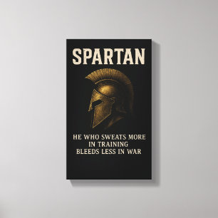 Arte de pared de motivación espartana, cita motiva
