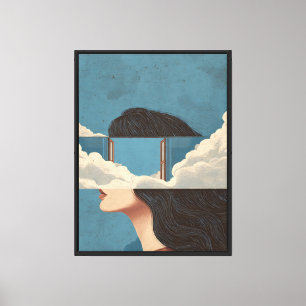 Arte de pared de mujer vintage surrealista – Edici