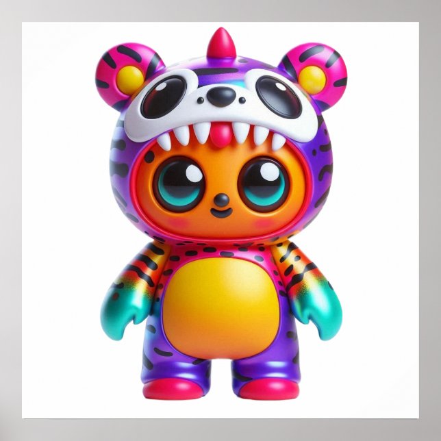 Arte de pared de muñeca Kawaii linda para dormitor (Frente)