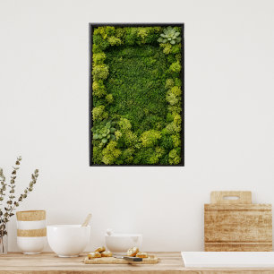 Arte de pared de musgo moderno Pared viva Inspirad