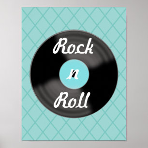 Arte de Pared de Música de Discos Retro Impresión 