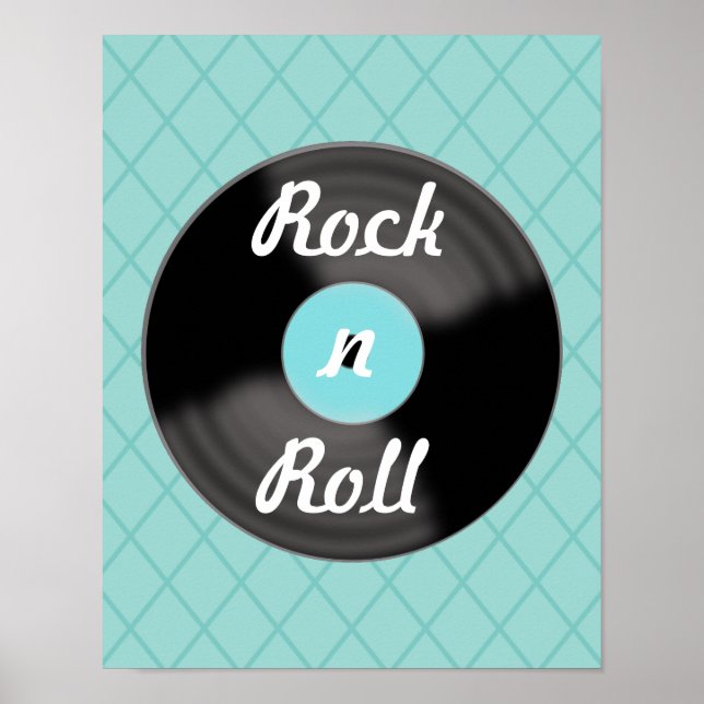 Arte de Pared de Música de Discos Retro Impresión  (Frente)