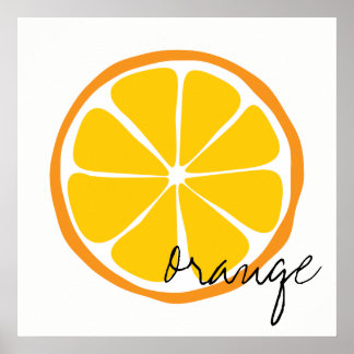 Arte de pared de Naranja de verano de cítricos