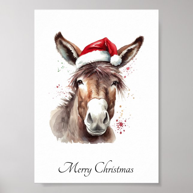 Arte de pared de Navidad de burro occidental (Frente)