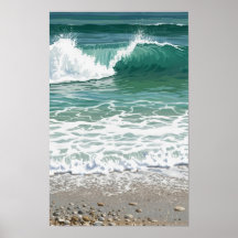 Arte de pared de olas de mar