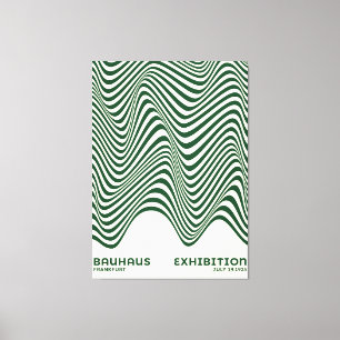 Arte de pared de onda abstracta Bauhaus, para deco