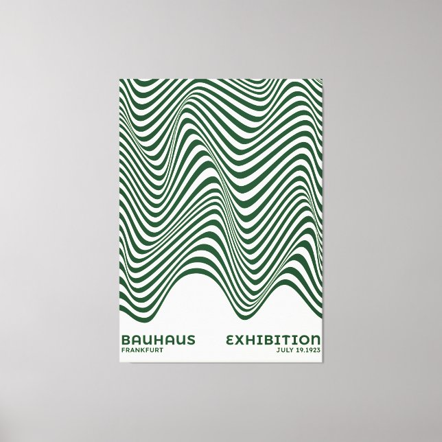 Arte de pared de onda abstracta Bauhaus, para deco (Anverso)