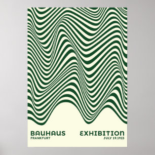Arte de pared de onda abstracta Bauhaus, para deco