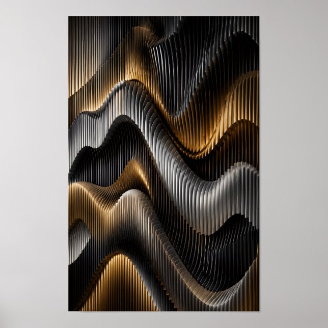 Arte de pared de onda paramétrica (Frente)