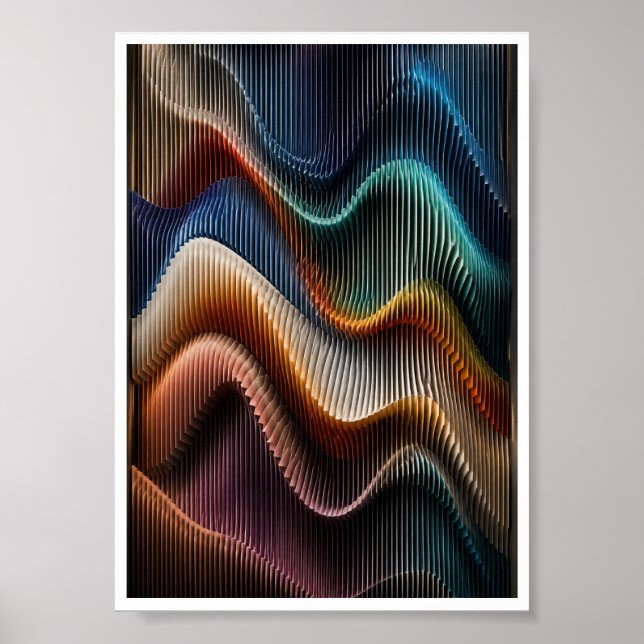 Arte de pared de onda paramétrica de espectro de c (Frente)