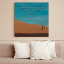 Arte de pared de Oseas 2:14 KJV – Colección Desert