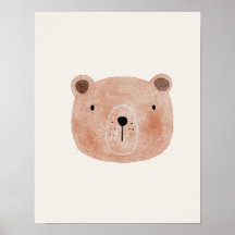 Arte de pared de osito de peluche para guardería