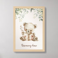 Arte de pared de oso lindo leyendo libros para gua