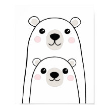 Arte de pared de osos lindos para niños