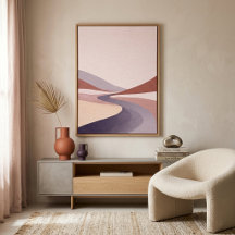 Arte de pared de paisaje abstracto moderno para sa
