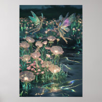 Arte de pared de paisaje de ensueño de hadas encan