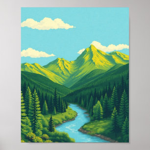 Arte de pared de paisaje montañoso de Colorado