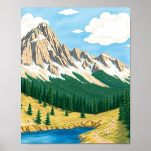 Arte de pared de paisaje montañoso de Colorado