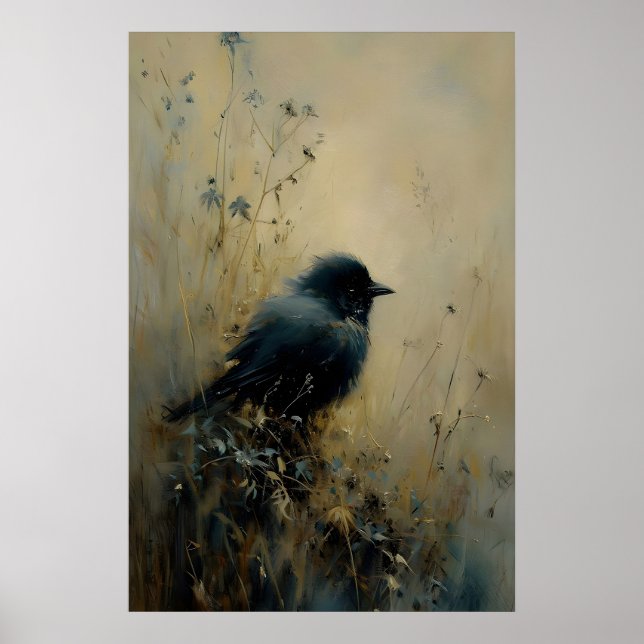 Arte de Pared de Pájaro Anidado, Dark Academia, An (Frente)
