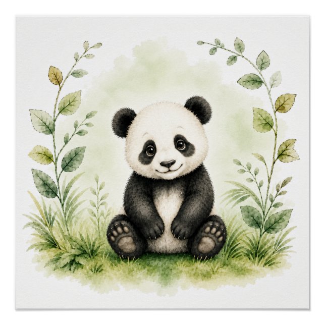 Arte de pared de panda de vida silvestre Póster de (Anverso)
