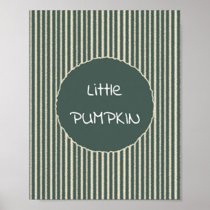 Arte de pared de pequeña calabaza con rayas verde 