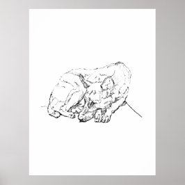 Arte de Pared de Perro Adorable, Impresión de Arte