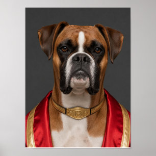 Arte de Pared de Perro Boxer — Mascota Boxeadora C
