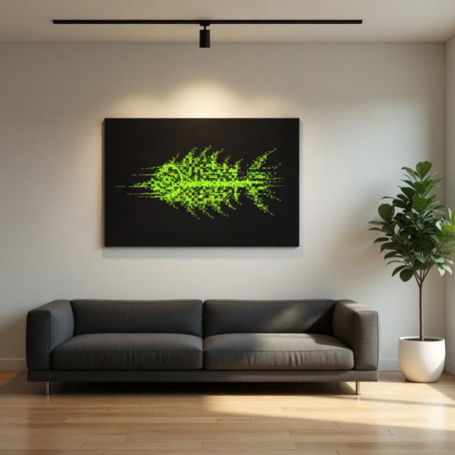 Arte de Pared de Pez con Código de Pixel de Error (Subido por el creador)
